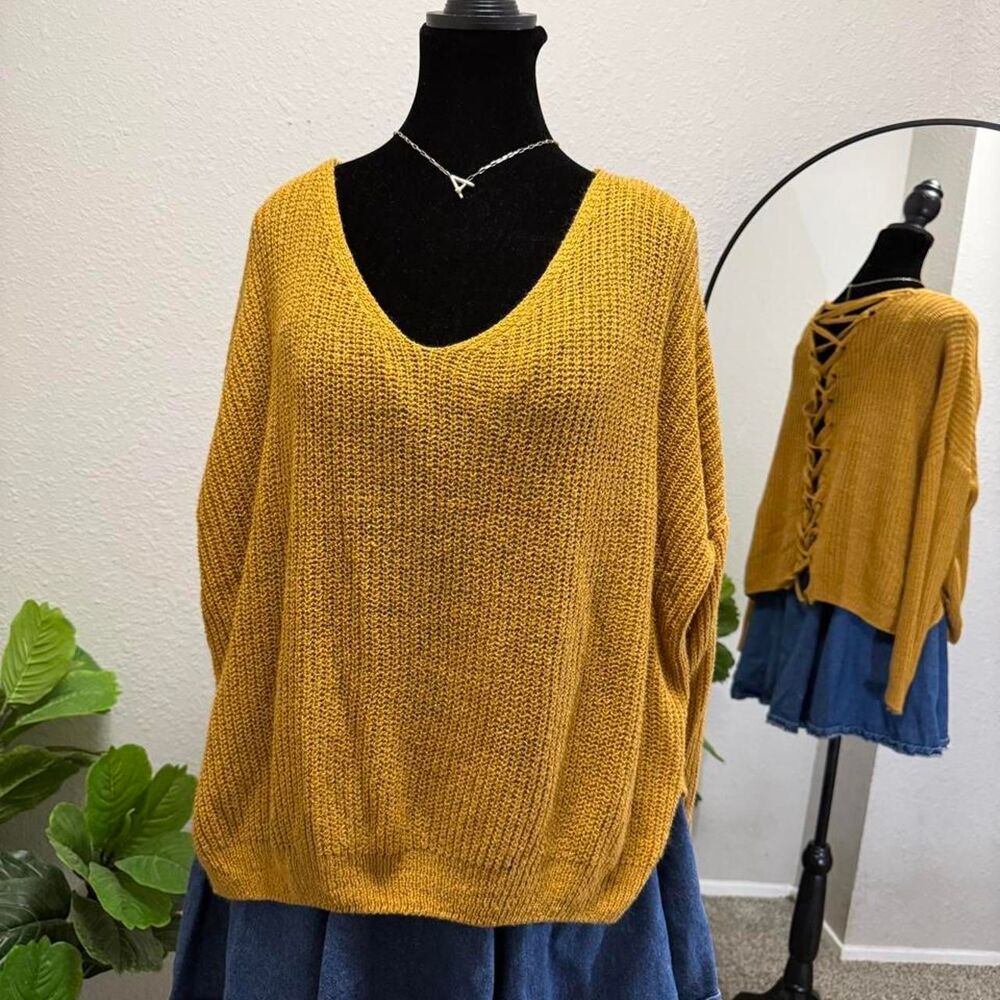 Women's Yellow and Gold Jumper